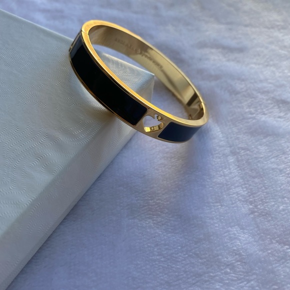 kate spade Jewelry - Kate Spade Black and Gold Bangle Bracelet